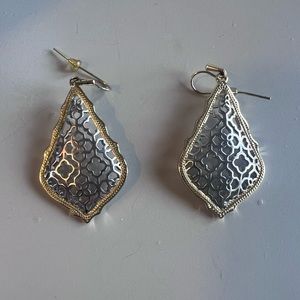 Kendra Scott Addie Two-Tone Gold Silver Filigree Earrings